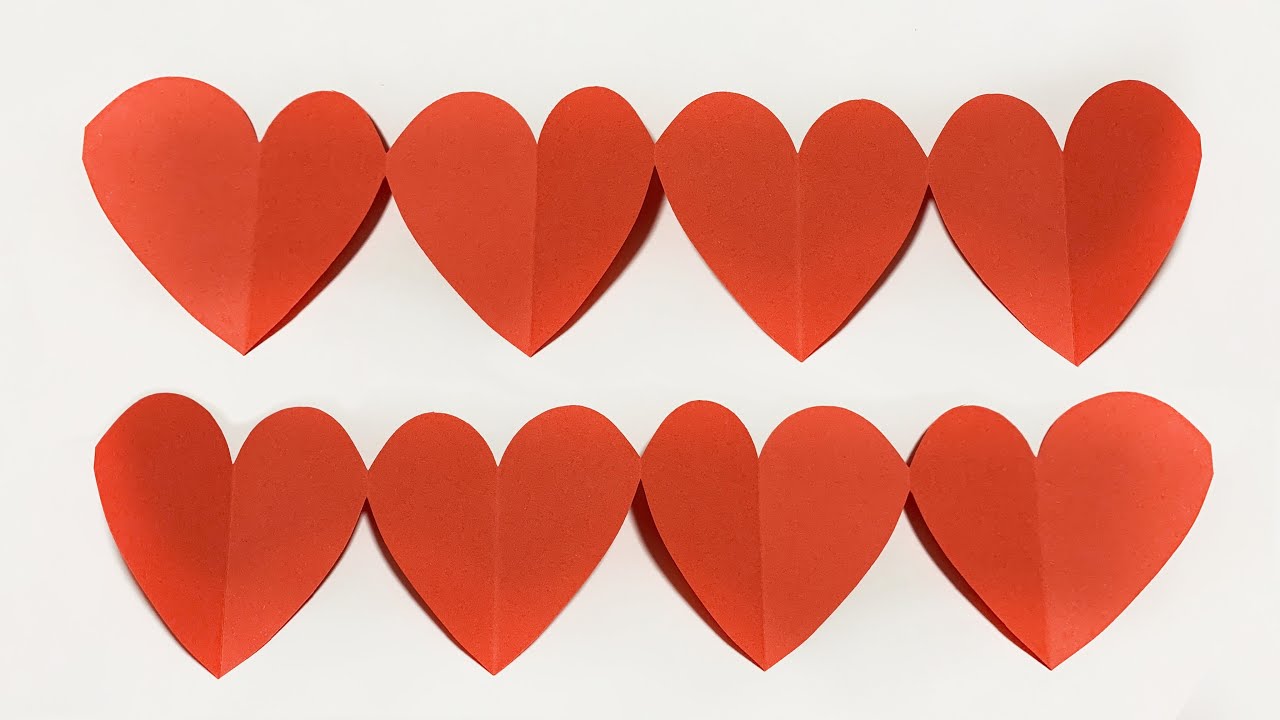 【簡単切り紙】ハートの作り方💡How to make heart💖#バレンタイン#情人节#heart#作り方#きりがみ#Kirigami#剪纸 ...