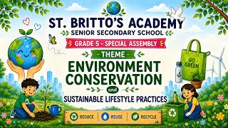 🌱 Small Steps, Big Impact | Special Assembly on Environment Conservation | St. Britto's Academy