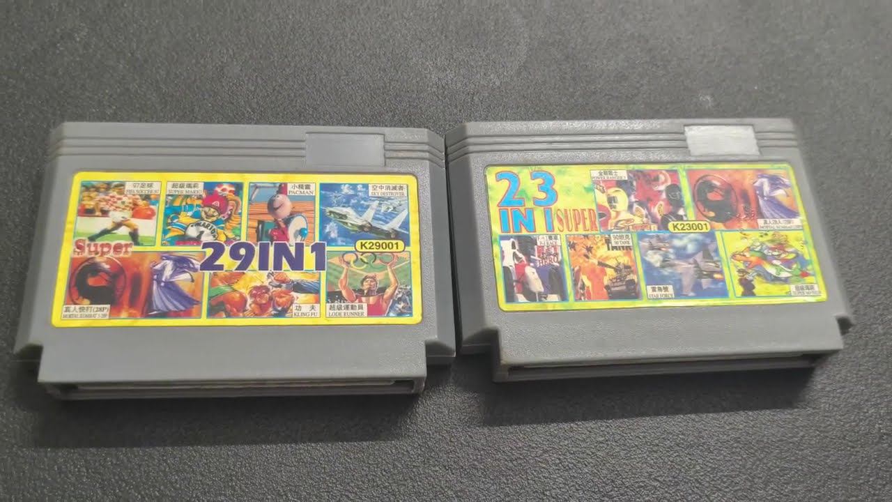 Exploring Cool 8 bit(NES)/Famicom multicart (23 in 1 SUPER vs  SUPER 29 in 1) - Street fighter vs Mk