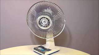 Ku Hsing blue blade electric fan 1980s vintage