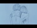 Menggambar Anime Romantis || Pelukan