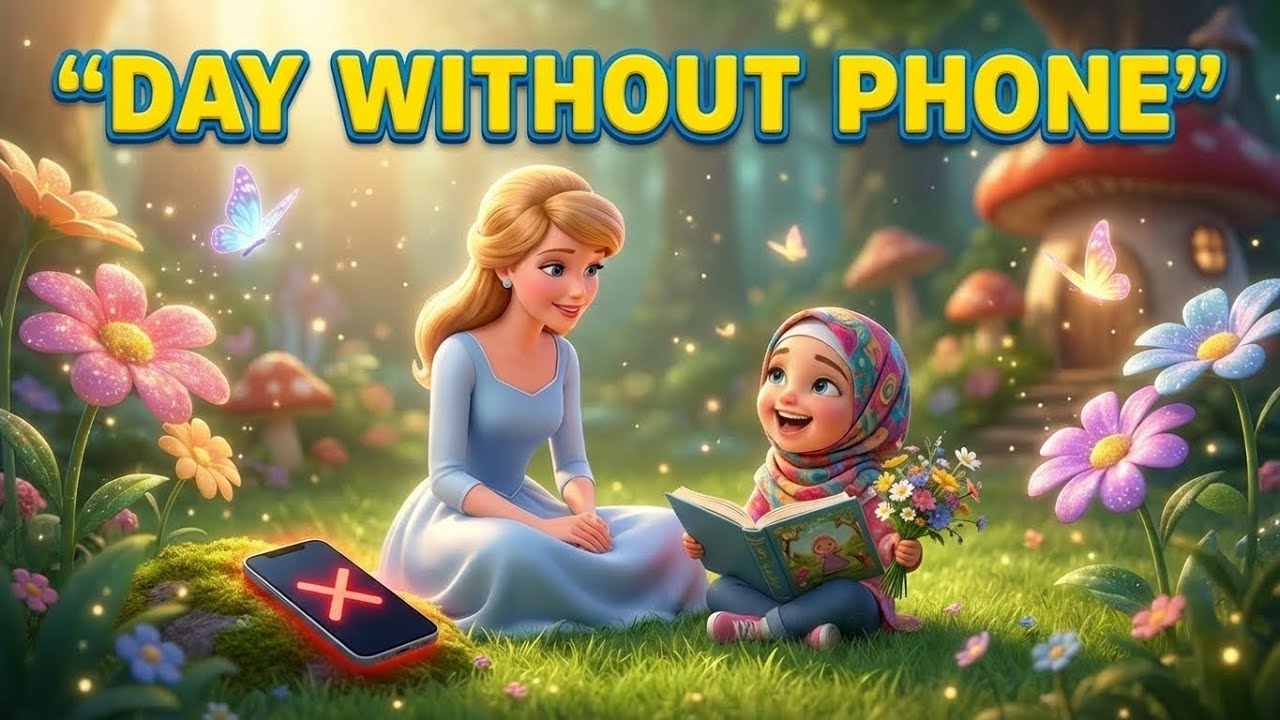 Cinderella and Ayat Learn Life Without a Phone | Kids Moral Story