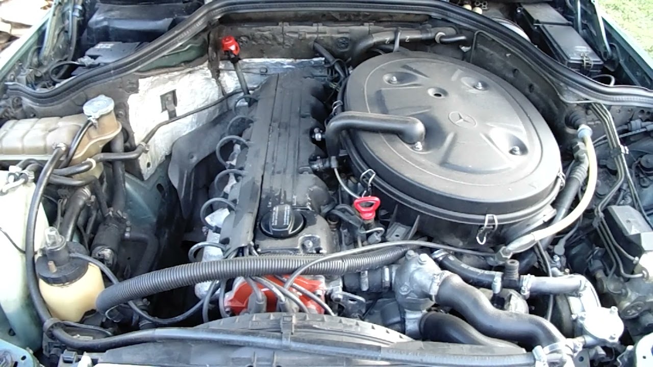 Mercedes W124 2.6 E cold start (Mерседес W124 холодный запуск) YouTube