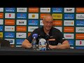 Lietuvos vyrų rinktinės spaudos konferencija po pralaimėjimo Estijos rinktinei