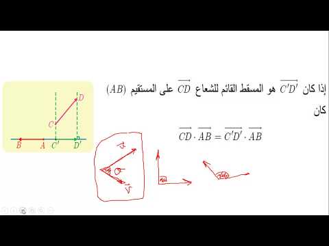 رياضيات الجداء السلمي الاسقاط القائم وحل تمرين مهم جدا حساب جداء سلمي دون معلم 