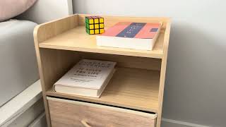 Yoobure Modern Nightstand with Fabric Drawer