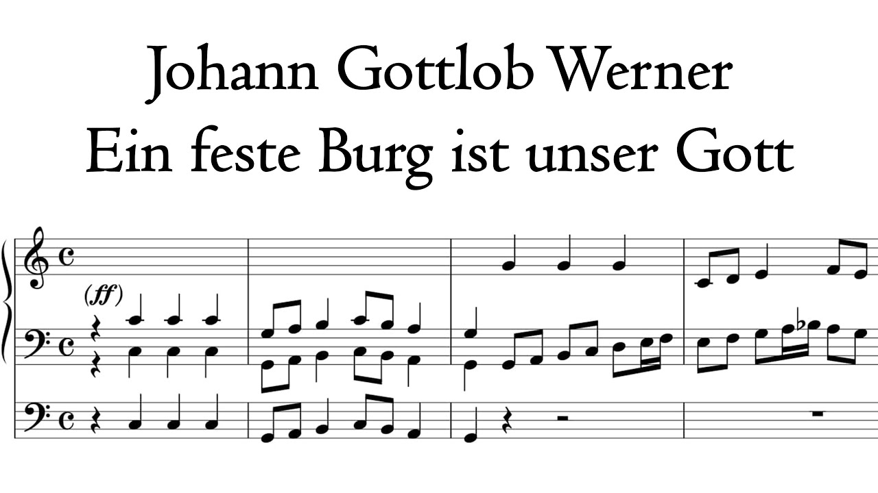 Werner - Ein feste Burg ist unser Gott - Riepp Holy Trinity Organ, Hauptwerk
