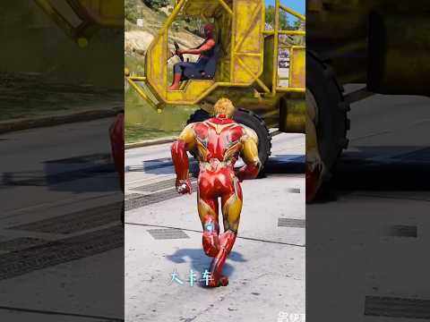 Spiderman Ka Truck Le Kar Bhag Gaya 😱 #shorts #spiderman #truck #ironman #gaming #marvel #gta #funny