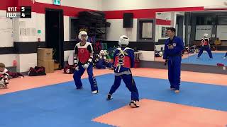 Wu-Yi Taekwondo Sparring HEADSHOTS (With Multiple Angles) 2 Matches - Kyle vs Felix and Neo
