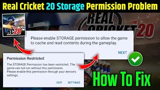 Real Cricket 20 storage permission problem | Real Cricket 20 permission restricted problem | RC 20