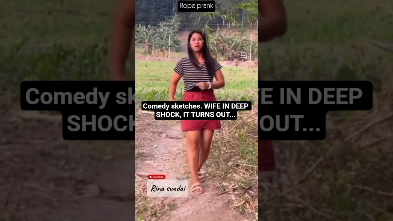 funny video, viral video. THE WIFE PANICKED WHEN HER HUSBAND BROUGHT A ROPE. #trending #shorts #lol