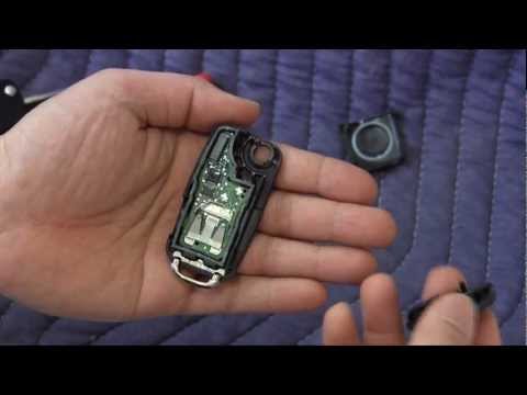 VW and Audi key remote disassembly for replacement of key ring, flip key, and immobilizer chip