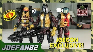 Joecon 2018 Python Patrol Exclusives | Heat Viper, Laser Viper, & Lamprey Action Figure Review