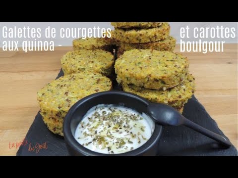 galettes-de-courgettes-et-carottes-aux-quinoa-boulgour,-recette-pour-végétarien-!!