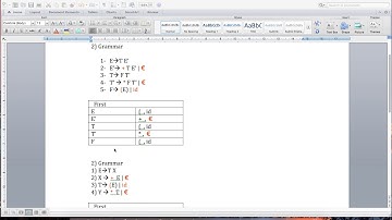 Compiler Design ( المترجمات ) | First إيجاد الـ