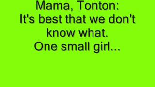 Video thumbnail of "Once On This Island: One Small Girl with lyrics"