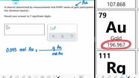 ALEKS: Calculating and using the molar mass of elements