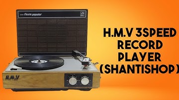 Vintage HMV 3speed record player working condition (shantishop)