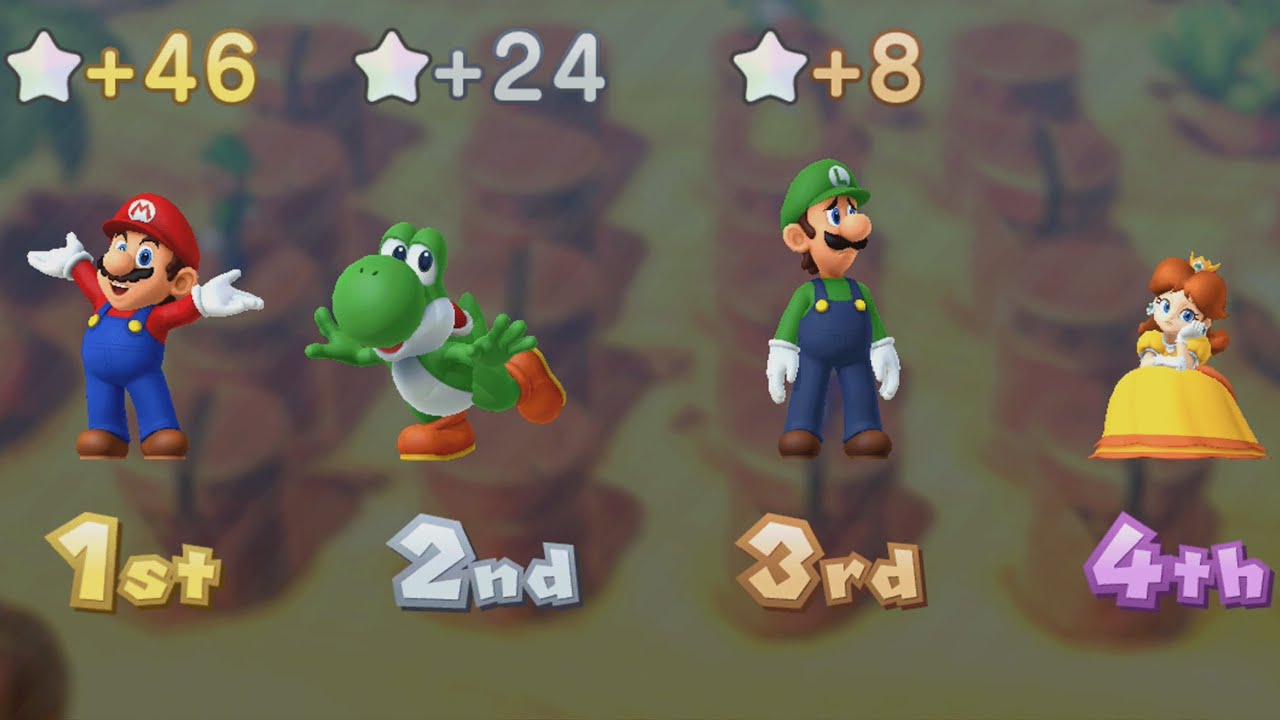 Mario Party 10 - Mario vs Luigi vs Yoshi vs Daisy - Whimsical Waters