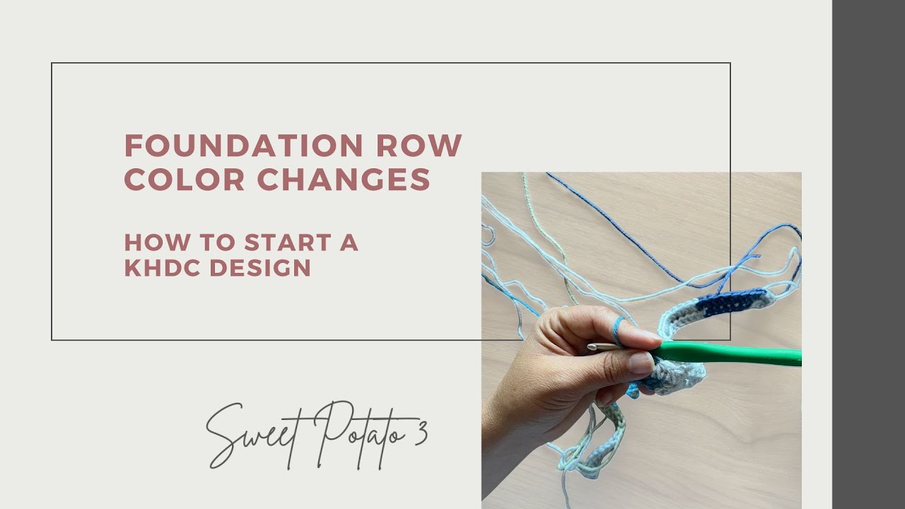 Crochet a Foundation Row of Half Double Crochets with Color Changes, it is easier than you think!