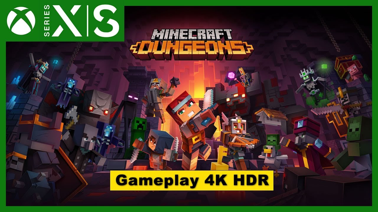 minecraft dungeons Xbox Series X Gameplay 4K HDR