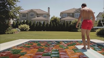 12 minutes Which Ai Pool would you choose? ASMR relaxation video VEO3 satisfying relaxing sleep