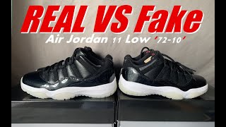 Real vs Fake Air Jordan 11 Low 72-10 2022