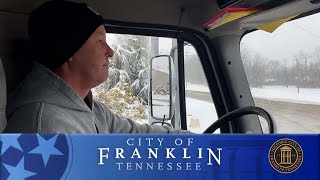 City of Franklin Snow Plow on Downs Blvd from Columbia Ave