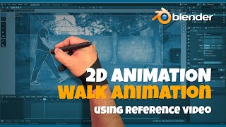 How to animate a Walk using reference video, Blender Tutorial using Grease Pencil