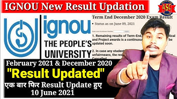 IGNOU February 2021 & Dec 2020 Exam New Result Updation for All Student|IGNOU Important Clarificaton