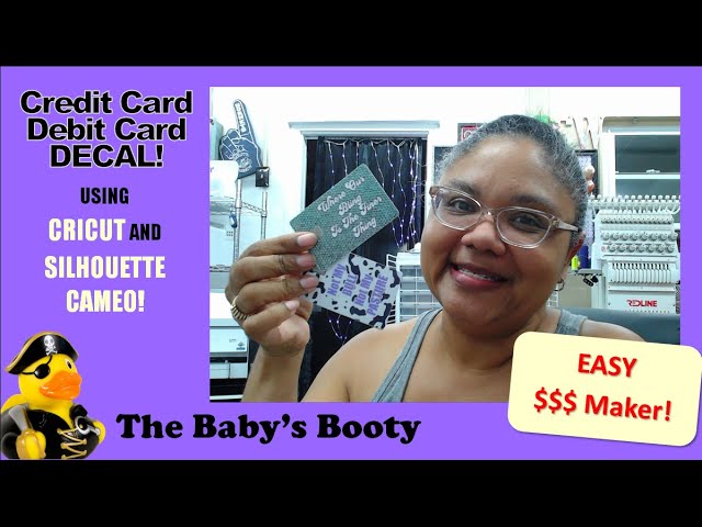 EASY Debit Card Credit Card Skin Decals using ECO Solvent with Cricut AND  Silhouette Cameo! 