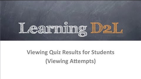 Student View: Viewing Quiz Results