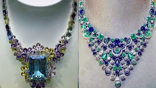 Stylish rinestone diamond necklace design collection