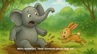 The elephant and the rabbit #english the animal moral story 