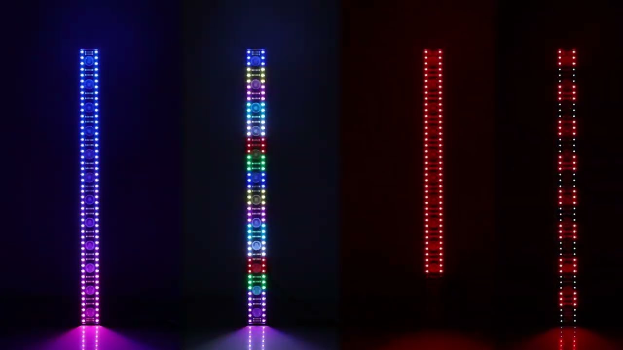 LED Stage Wash Light Bar - 40IN 100W DJ Light Bar 3IN1 RGB LED Strobe Beam Lighting
