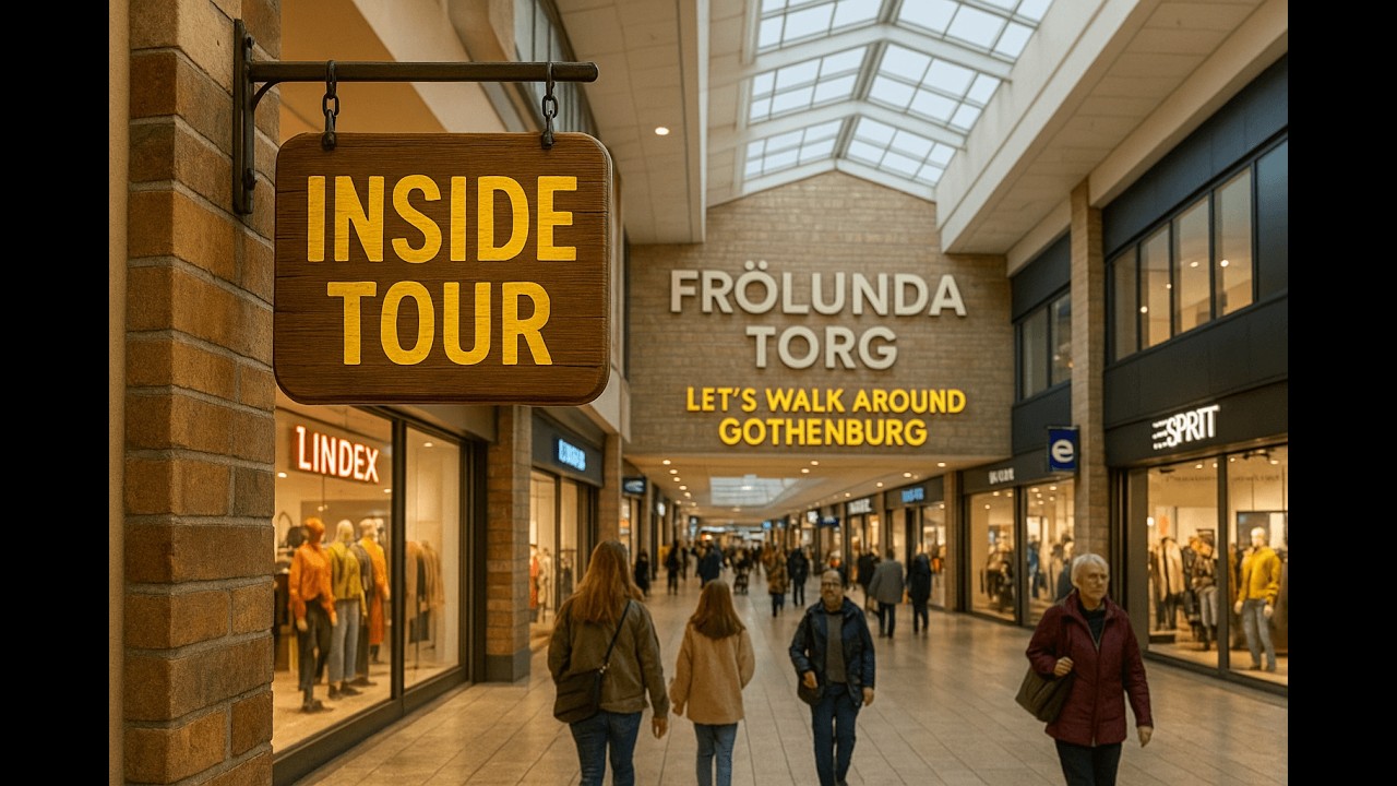🌟 Relaxing 4K Walk Around Frölunda Market in Gothenburg, Sweden