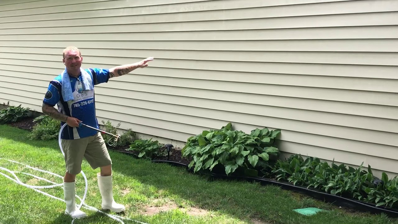 Soft washing vinyl siding house washing/low pressure washing YouTube