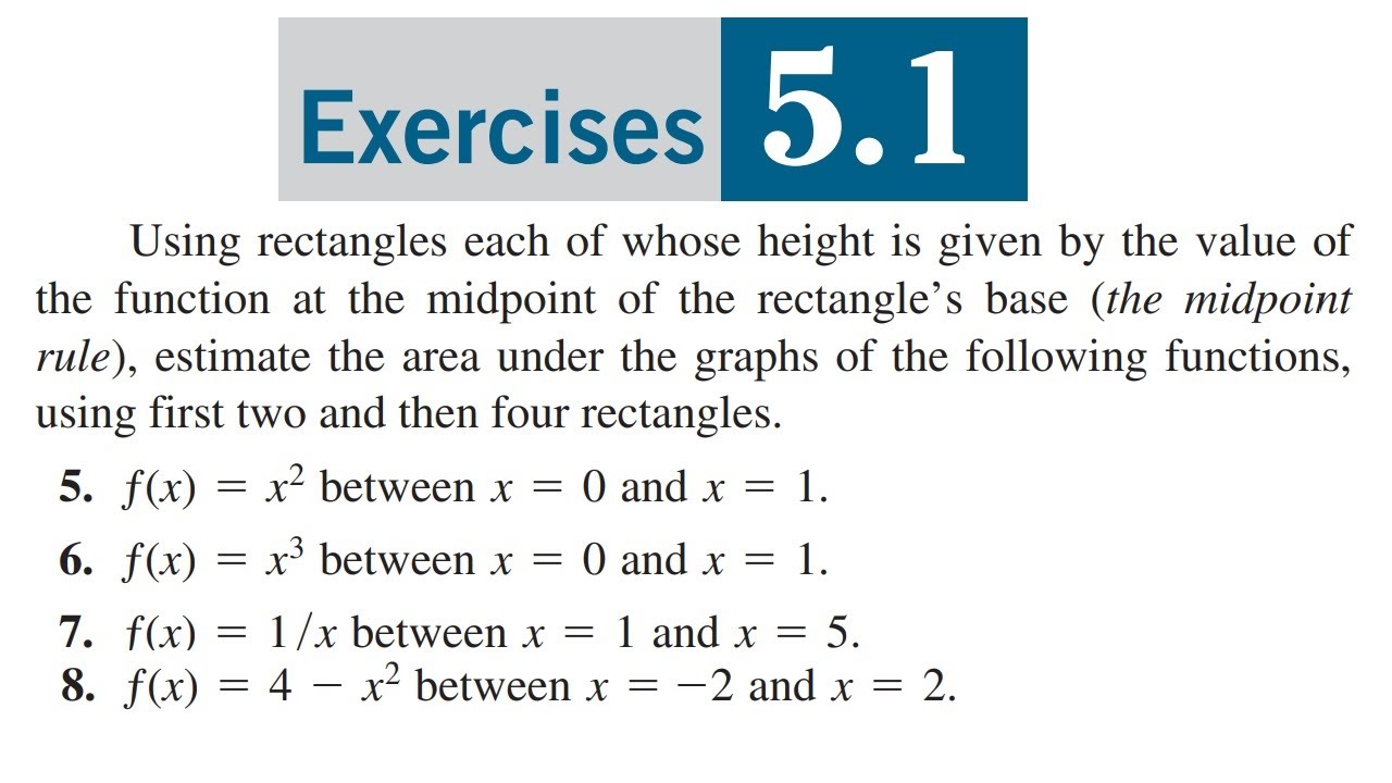 Thomas Calculus chapter 5 exercise 5.1 solution question no 5 to 8 ...