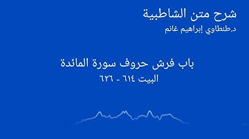 شرح الشاطبية || د.طنطاوي إبراهيم غانم || سورة المائدة ١
