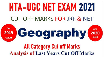 NTA-UGC NET & JRF CUT OFF MARKS 2021 FOR GEOGRAPHY## ALL CATEGORY CUT OFF MARKS FOR GEOGRAPHY