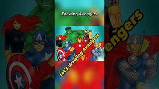Lets Drawing Avengers. viral foryou trending subscribe cartoon drawing avengers fyp trend