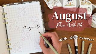 PLAN WITH ME!💌 August Bullet Journal Set Up | EASY Gingham and Florals screenshot 5