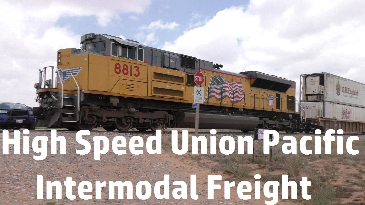 Union Pacific Intermodal Freight (Big Springs, TX) YouTube