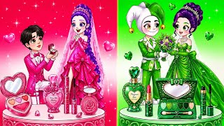 Princess Wedding Makeup Story 💖💚 | Cute Cartoon Love Proposal &amp; Fashion Animation in #cartoonvideo 