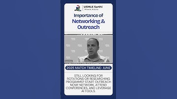 Importance of Networking and Outreach | USMLE | Residency Match 2025 Tips