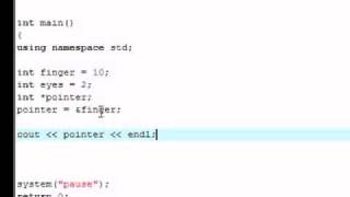 C++   Tutorial - 16 - Creating a Pointer.flv