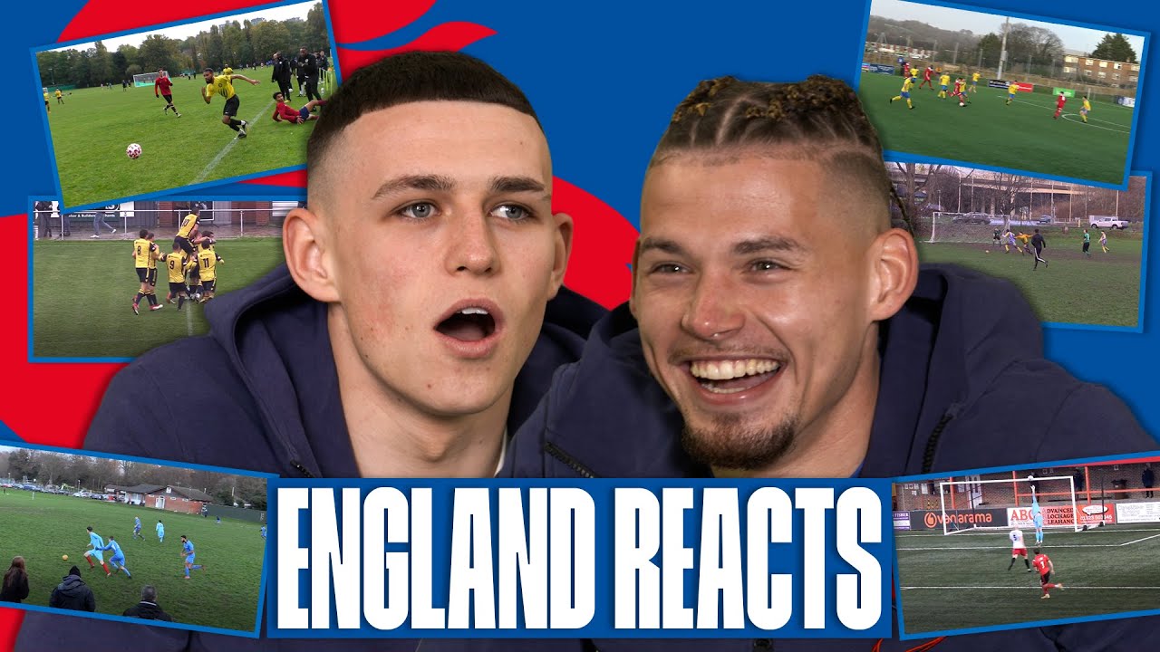 “Sent Him for a Hot Dog!" 🤣 | Foden & Phillips React to Insane Grassroots Goals | England Reacts