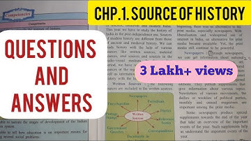 9th Std - History - Chapter 1 SOURCES OF HISTORY QUESTIONS ANSWERS FROM TEXTBOOK - MAHARASHTRA BOARD