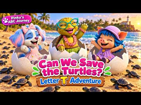 Pinky’s ABC Journey: Can We Save the Turtles? Letter T Adventure
