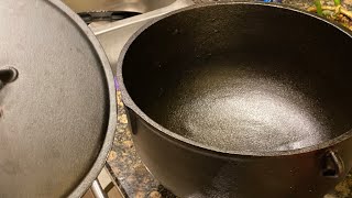 Seasoning a Large Cast Iron Pot